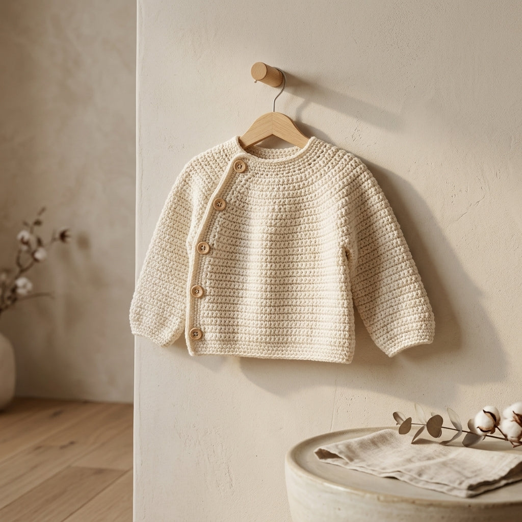 -Cardigan-Top Newborn-6 Years Baby Cardigan | Crochet Pattern PDF