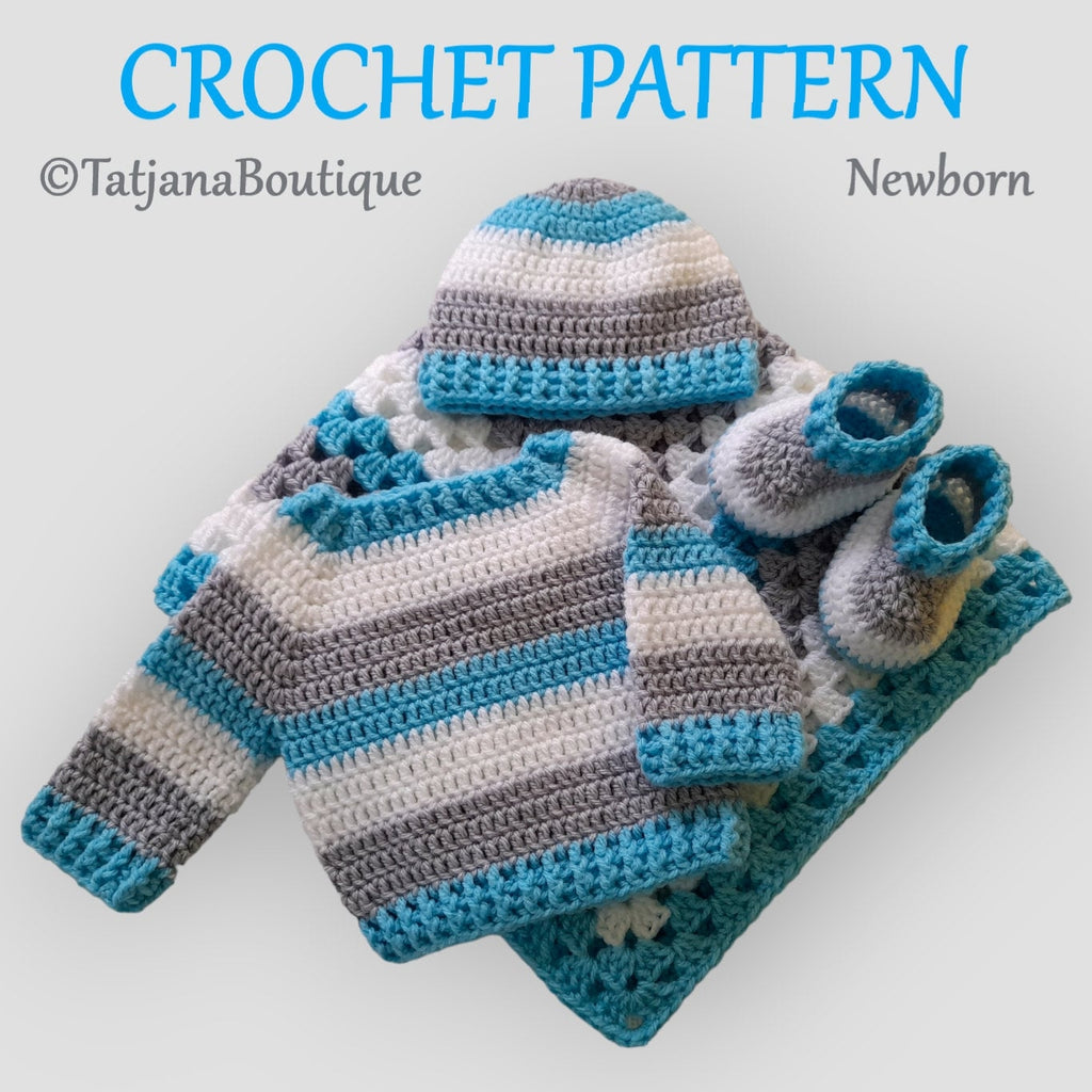 Blanket Sweater Hat Baby Sweater | Crochet Pattern PDF