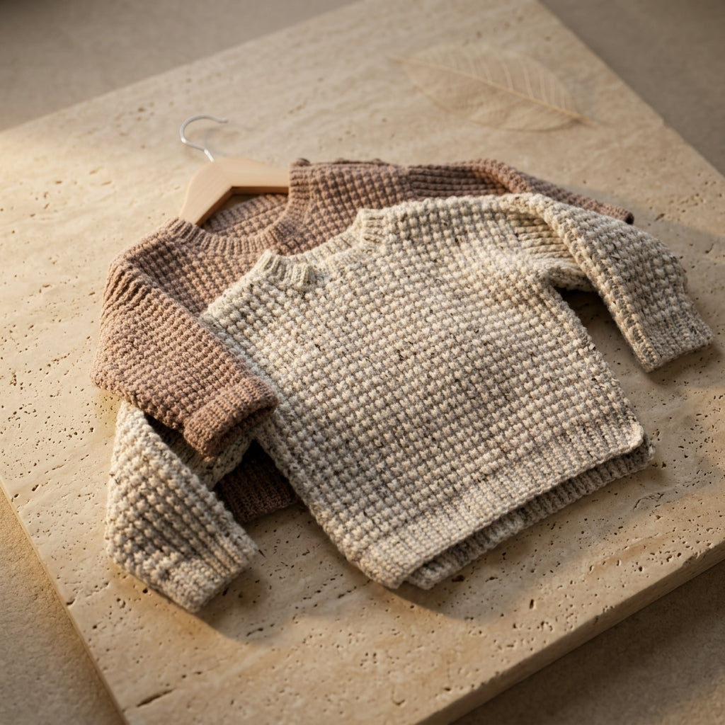 Ribbed Baby Sweater | Crochet Pattern PDF