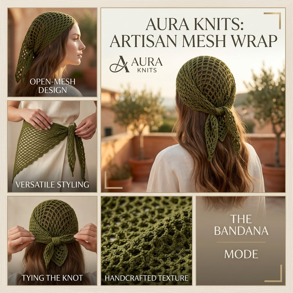 5-in-1 Boho Head Scarf Bundle | Crochet Pattern PDF