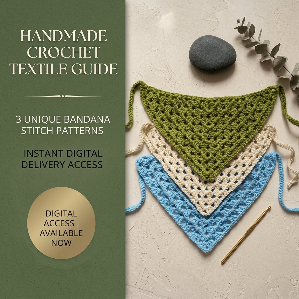 Easy Crochet Hair Kerchief | Beginner Pattern PDF
