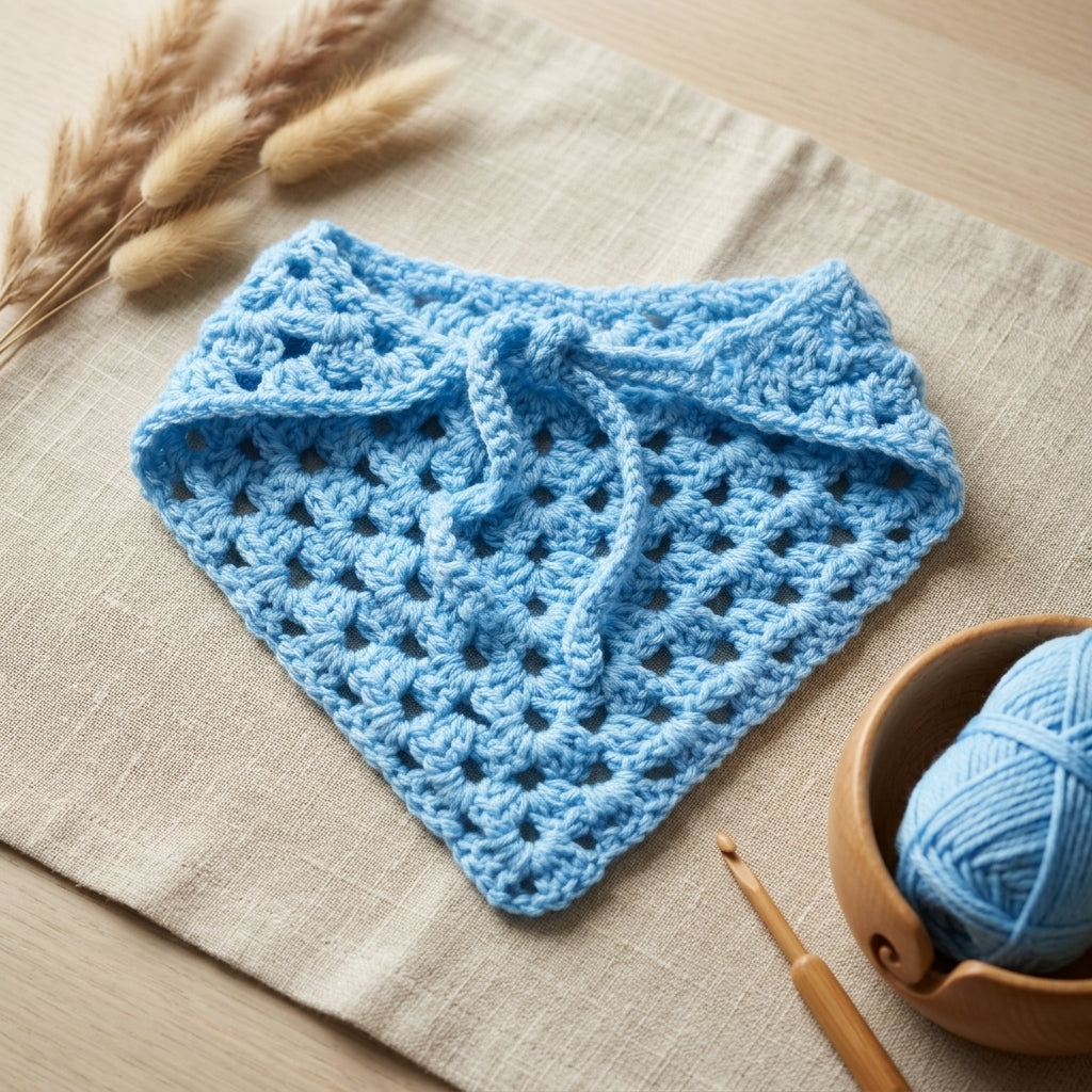 Easy Crochet Hair Kerchief | Beginner Pattern PDF