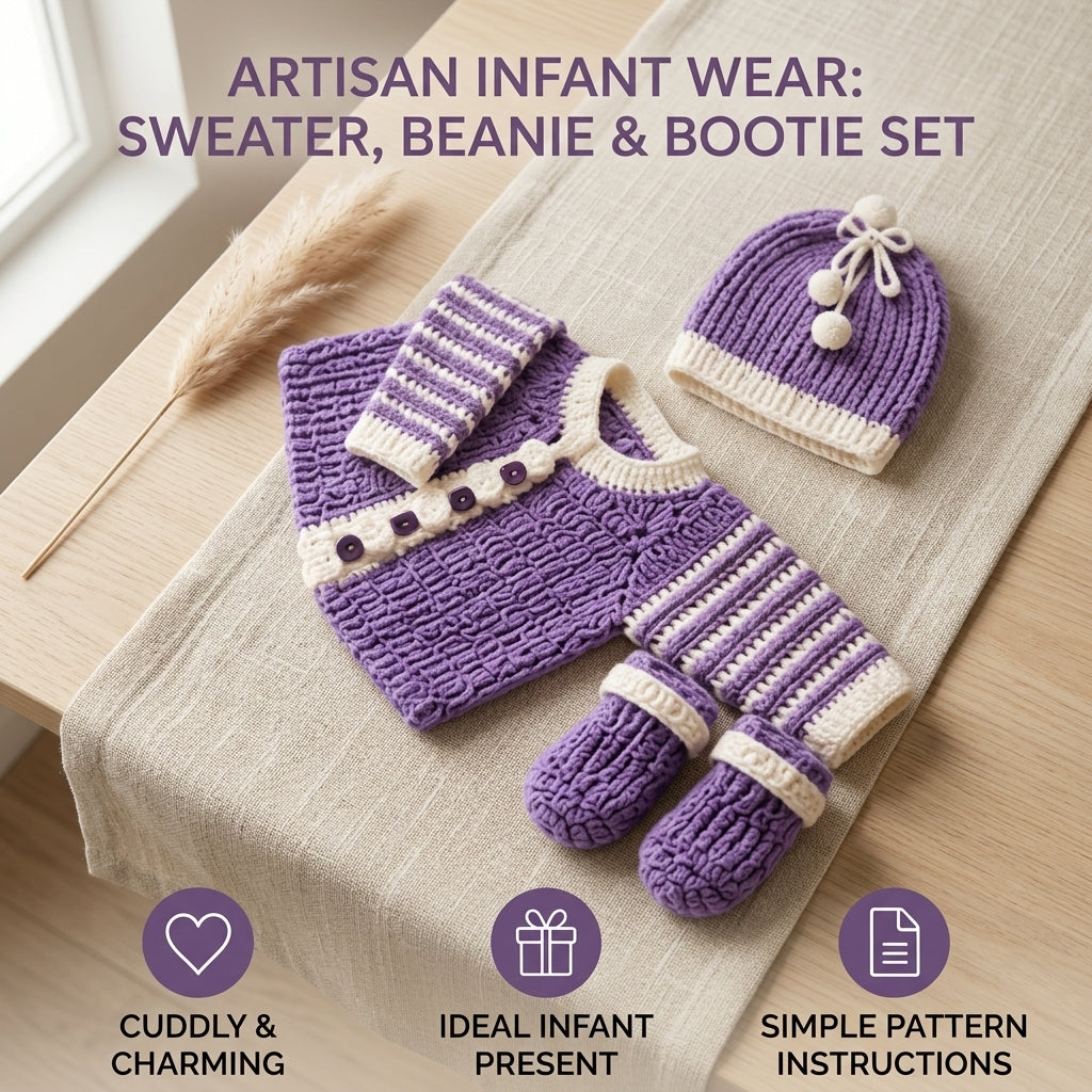 Bear Ears Baby Cardigan Bear Ears v4 | Crochet Pattern PDF