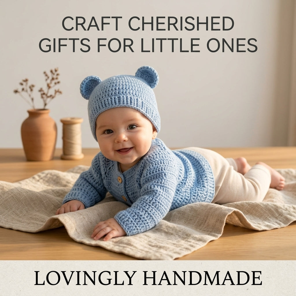 Bear Ears Baby Cardigan Bear Ears v4 | Crochet Pattern PDF