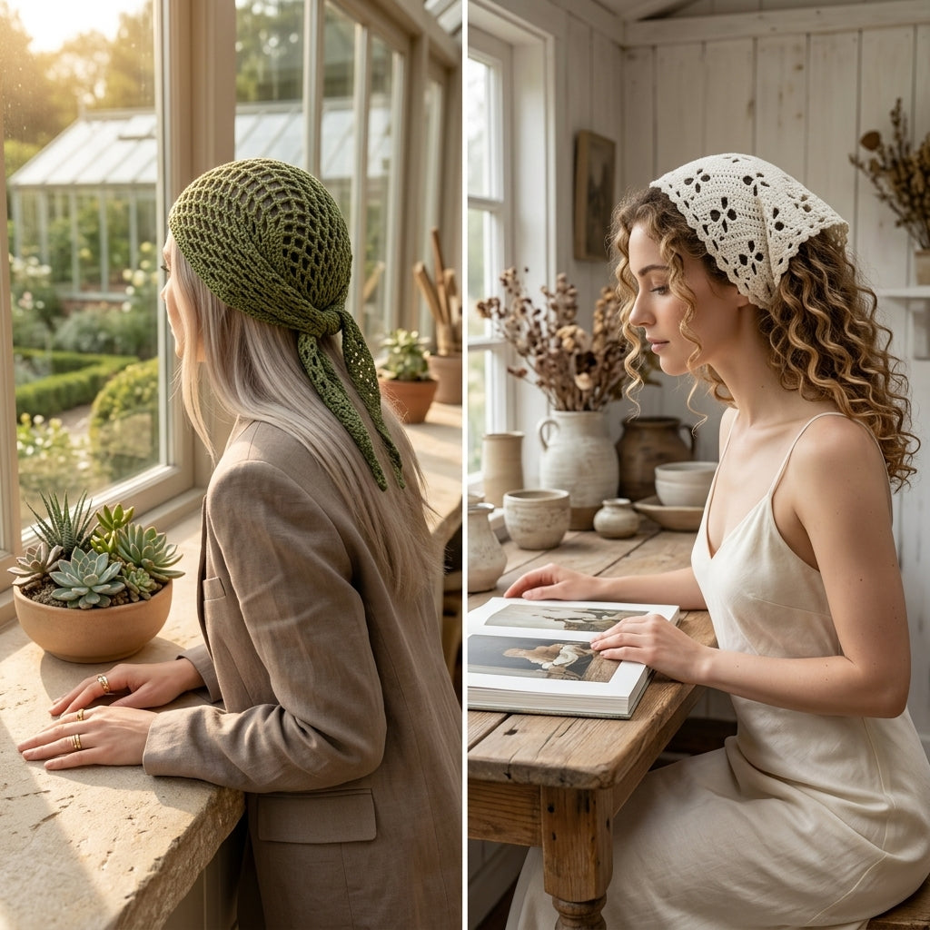 5-in-1 Boho Head Scarf Bundle | Crochet Pattern PDF