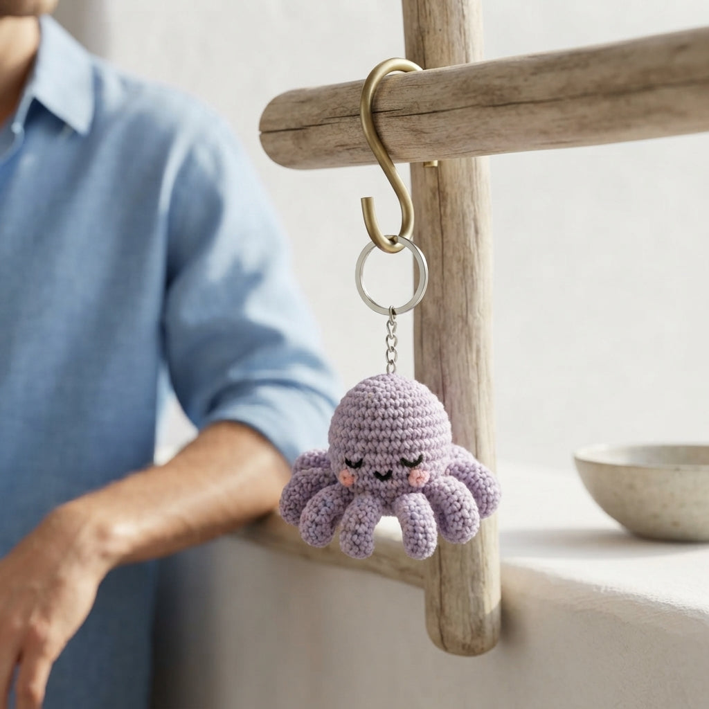 Cute Bag Charm Keyring | Amigurumi PDF Guide — Design 3