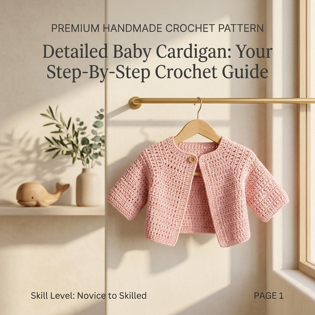 Cardigan Sweater Beginner Baby Cardigan Classic v2 | Crochet Pattern PDF