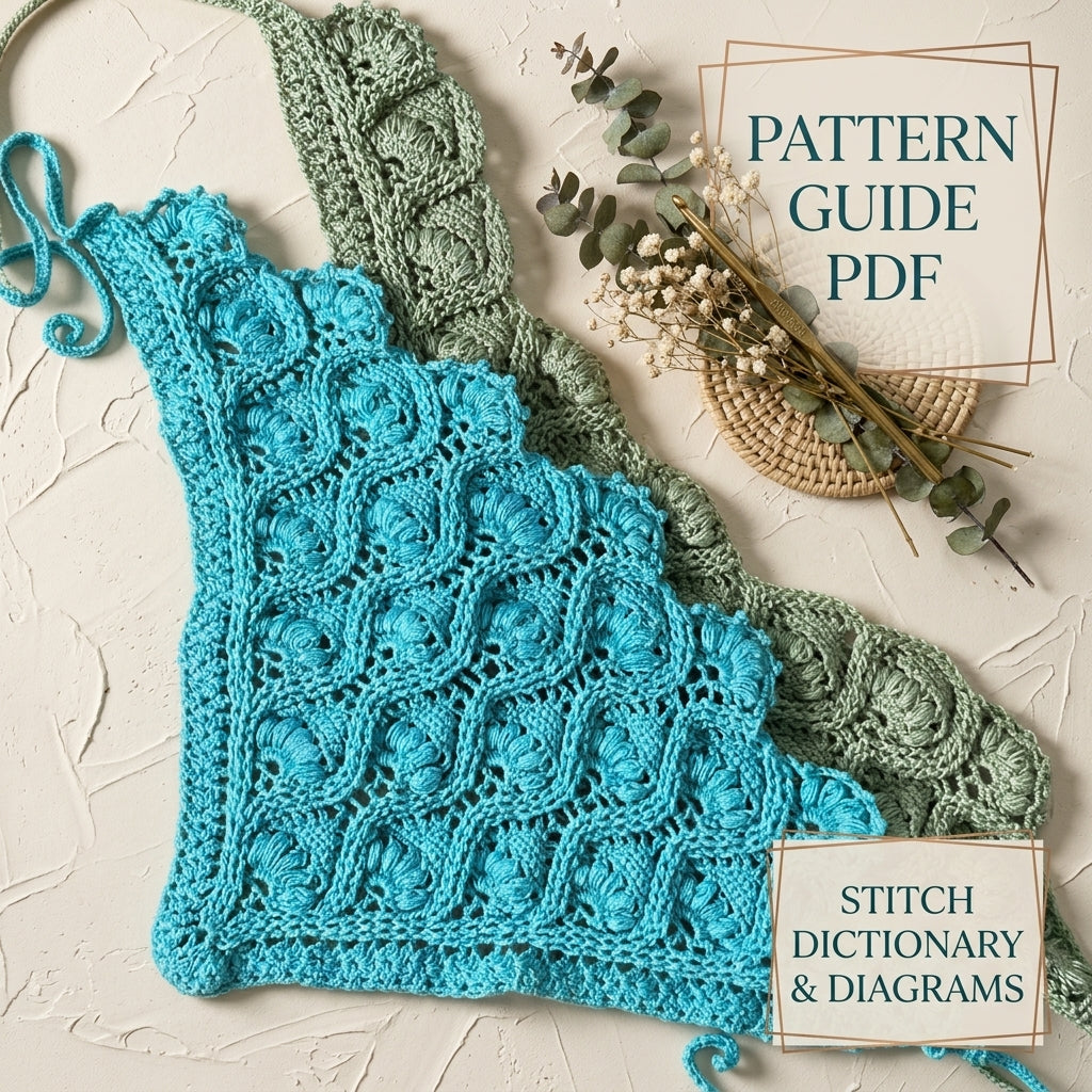 Beginner Flower Headscarf | Crochet Pattern PDF