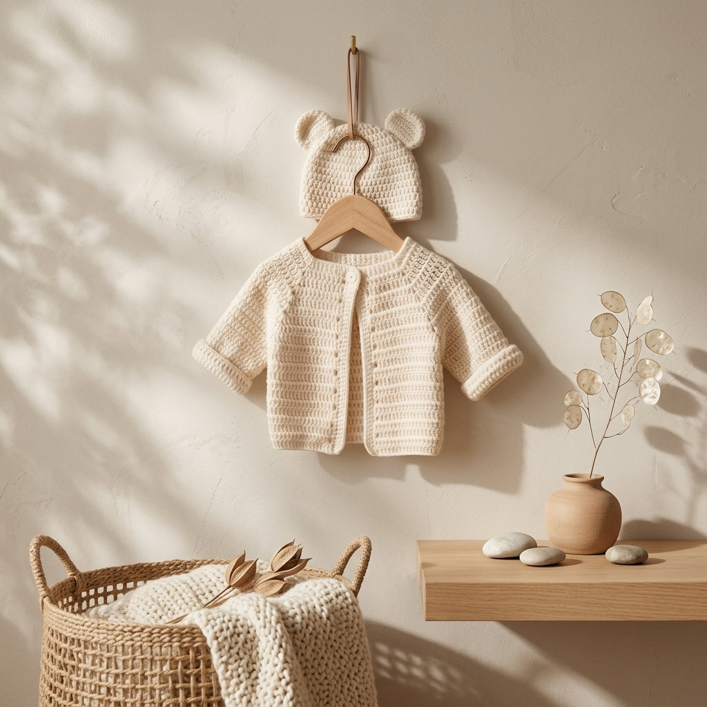 Bear Ears Baby Cardigan Bear Ears v2 | Crochet Pattern PDF