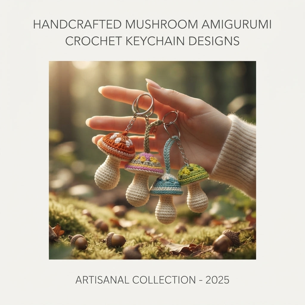 Tiny Mushroom Charm | Crochet Pattern Download