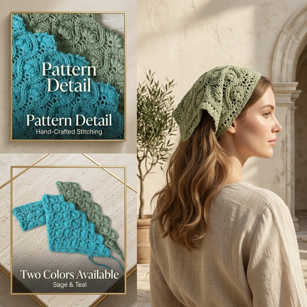 Beginner Flower Headscarf | Crochet Pattern PDF