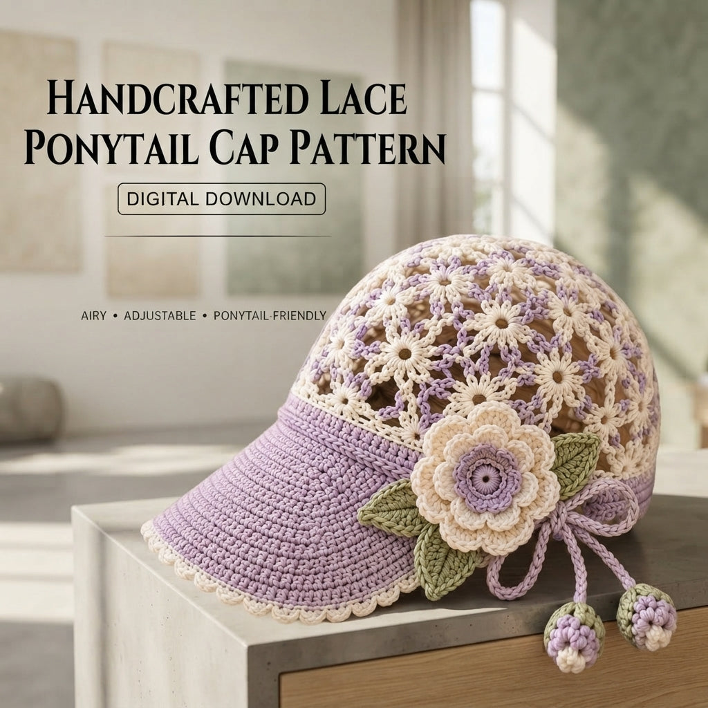 Pretty Ponytail Visor | Crochet Summer Pattern