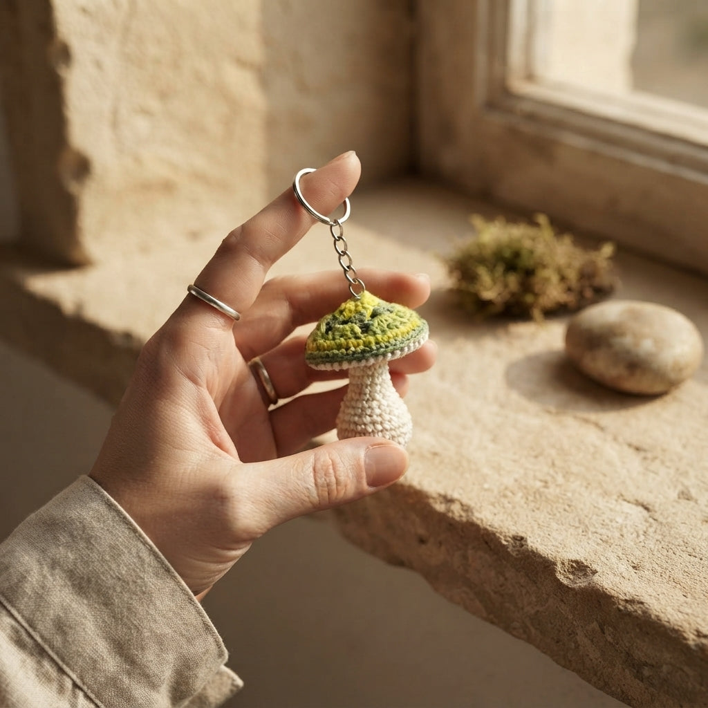 Tiny Mushroom Charm | Crochet Pattern Download