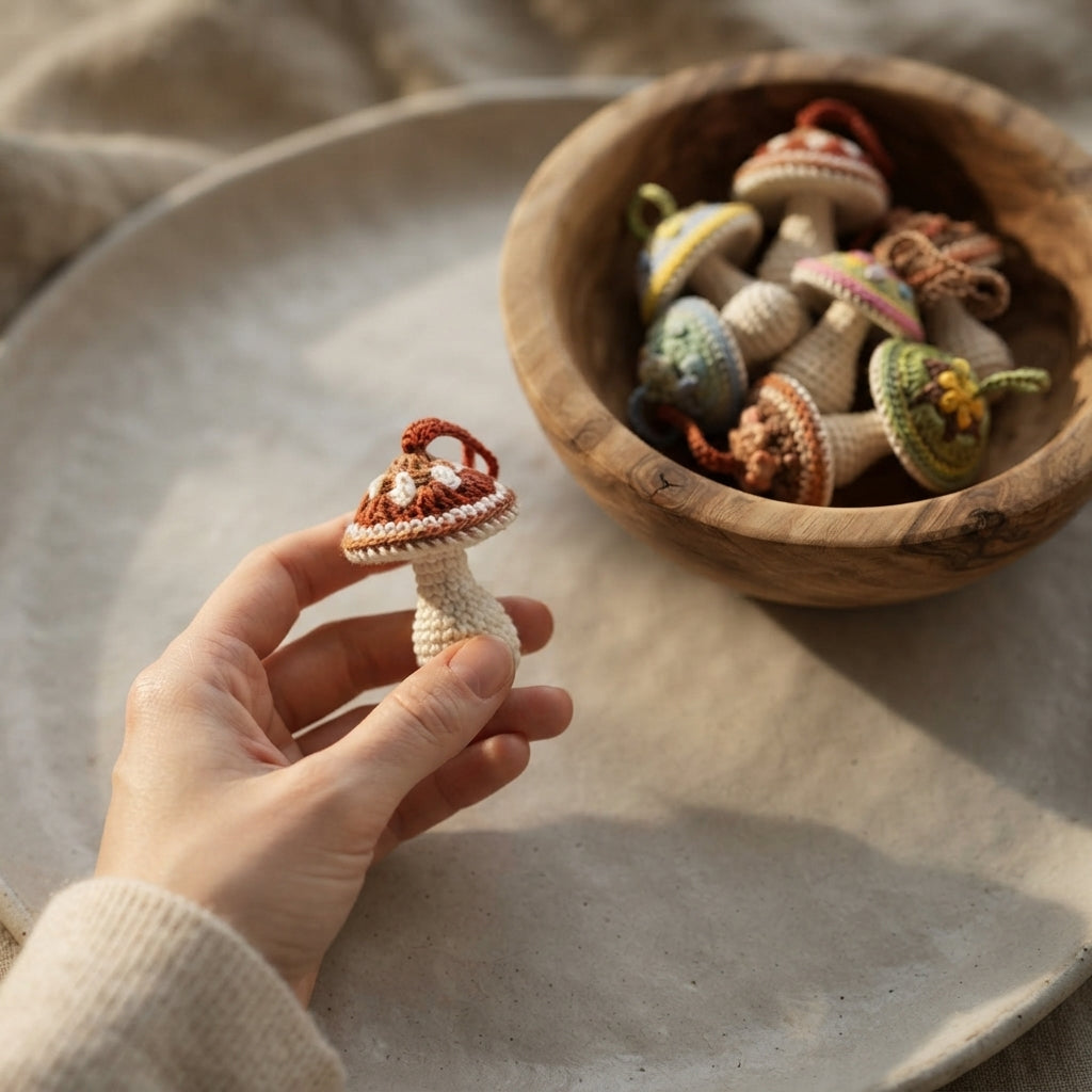 Tiny Mushroom Charm | Crochet Pattern Download