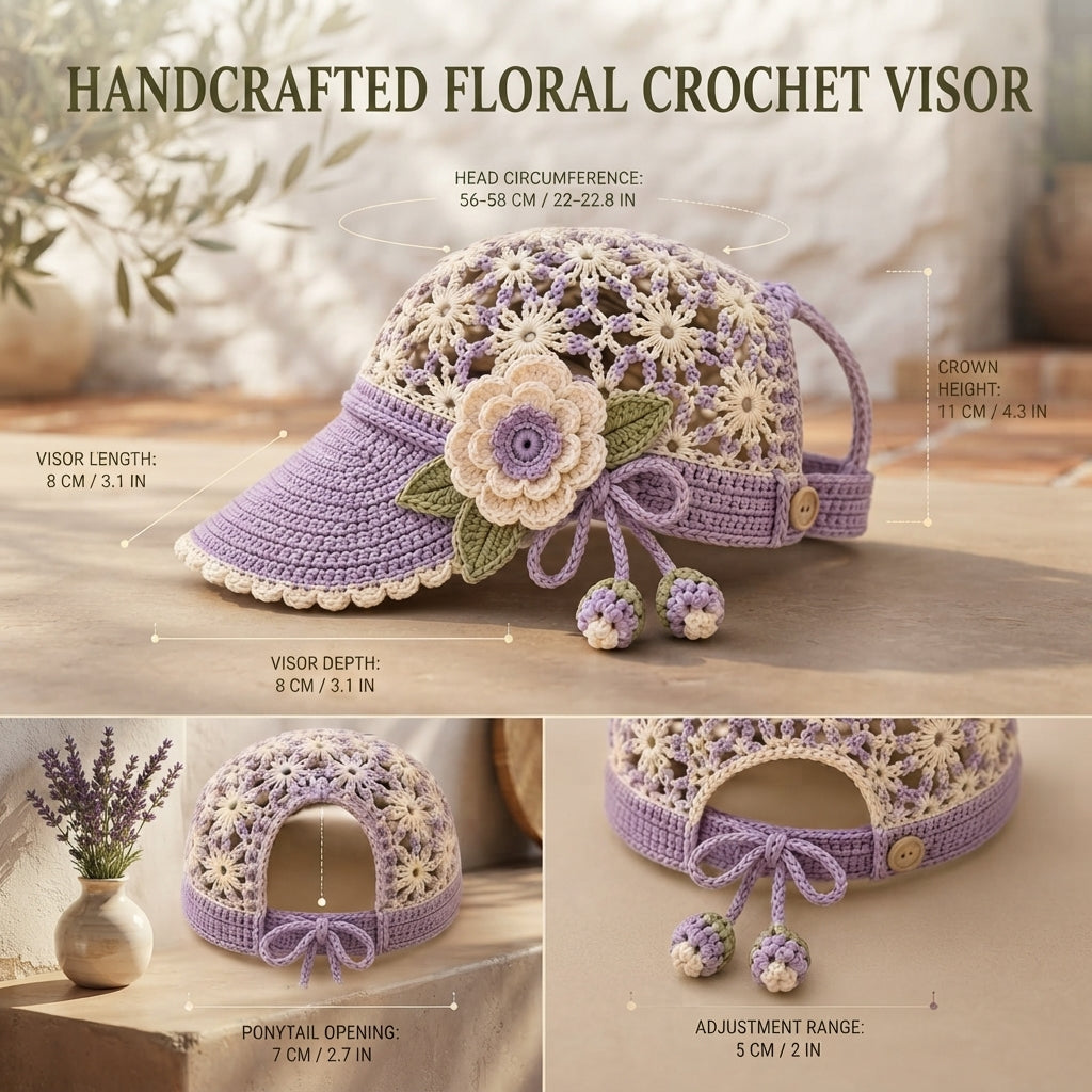 Pretty Ponytail Visor | Crochet Summer Pattern