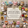 Mega 200 Crochet Keychain Patterns | PDF Bundle
