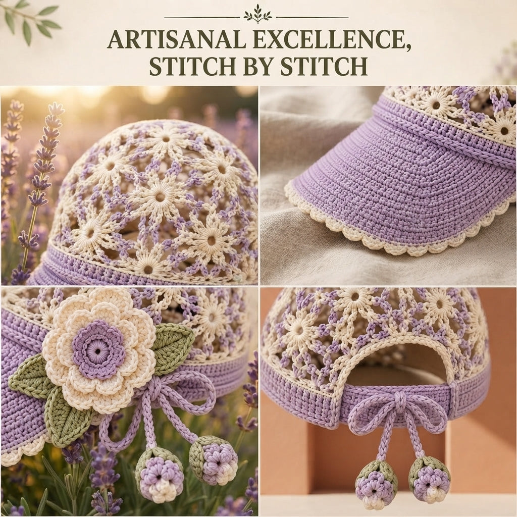 Pretty Ponytail Visor | Crochet Summer Pattern