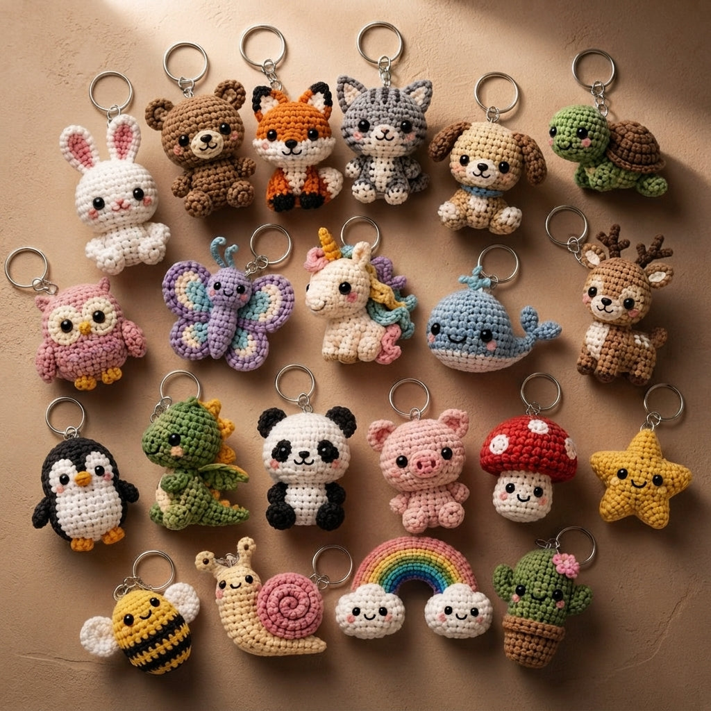 Mega 200 Crochet Keychain Patterns | PDF Bundle