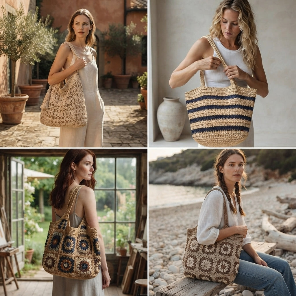 Shoulder Bag Crossbody Tote | Crochet Pattern PDF