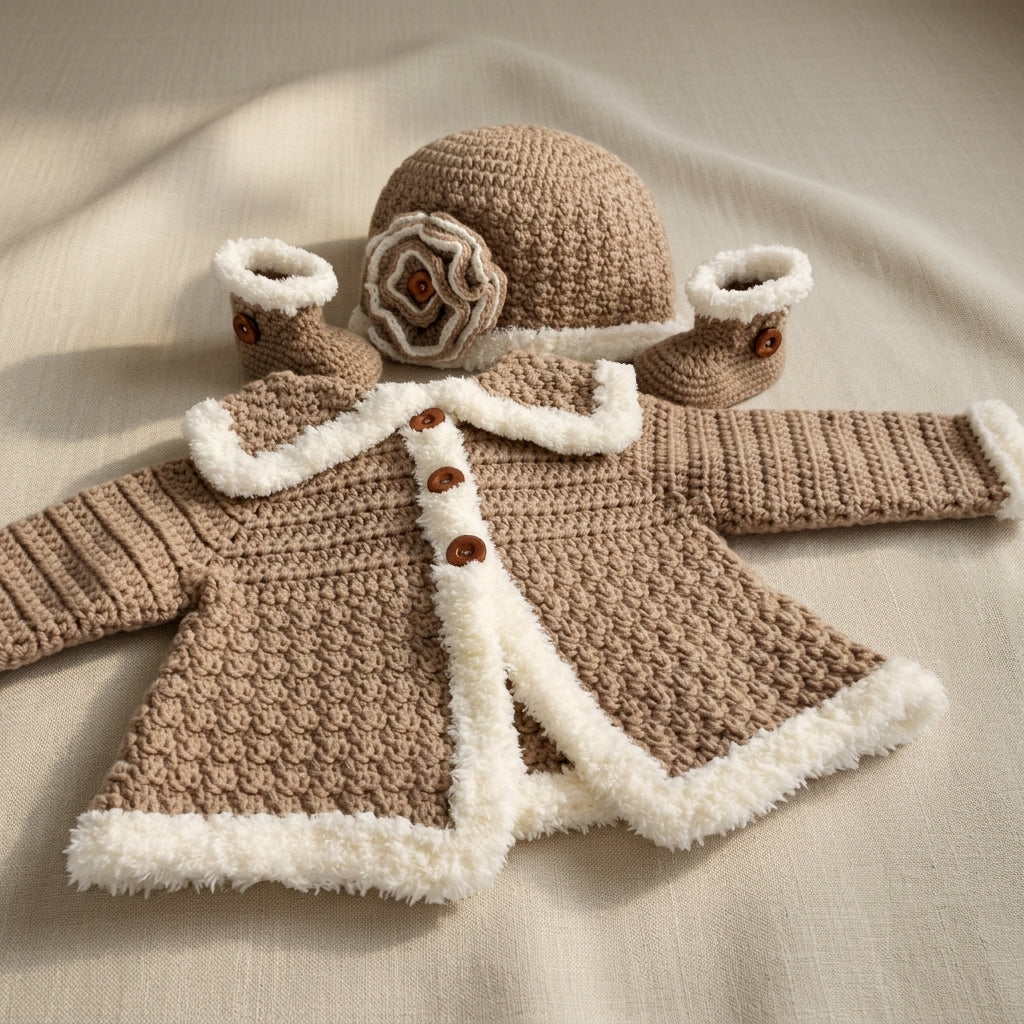 Sweater Bootie Hat Baby Sweater | Crochet Pattern PDF