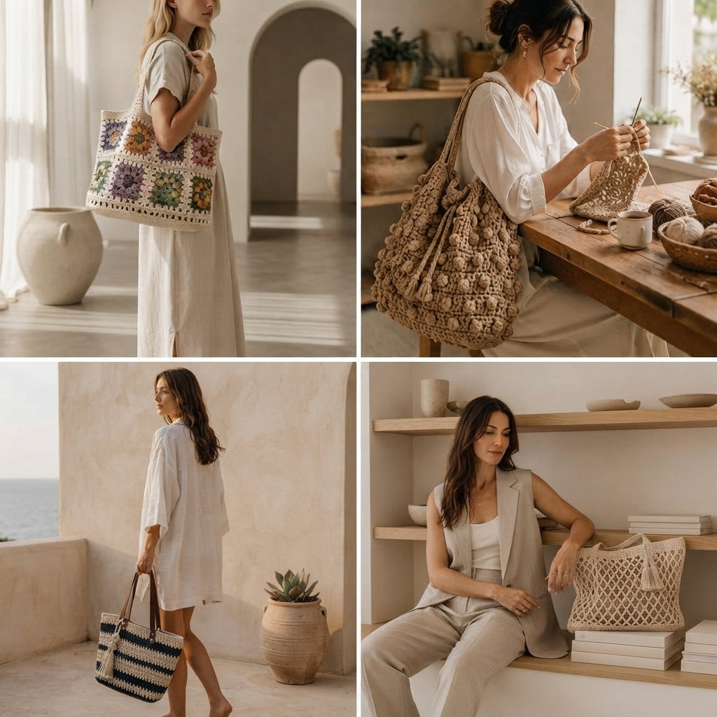 Shoulder Bag Crossbody Tote | Crochet Pattern PDF