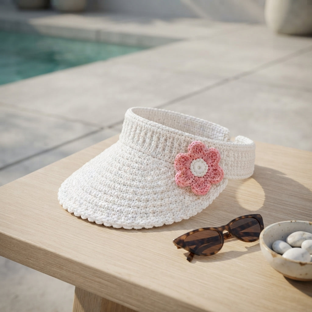Elegant Sun Visor | Crochet Pattern PDF — Design 4