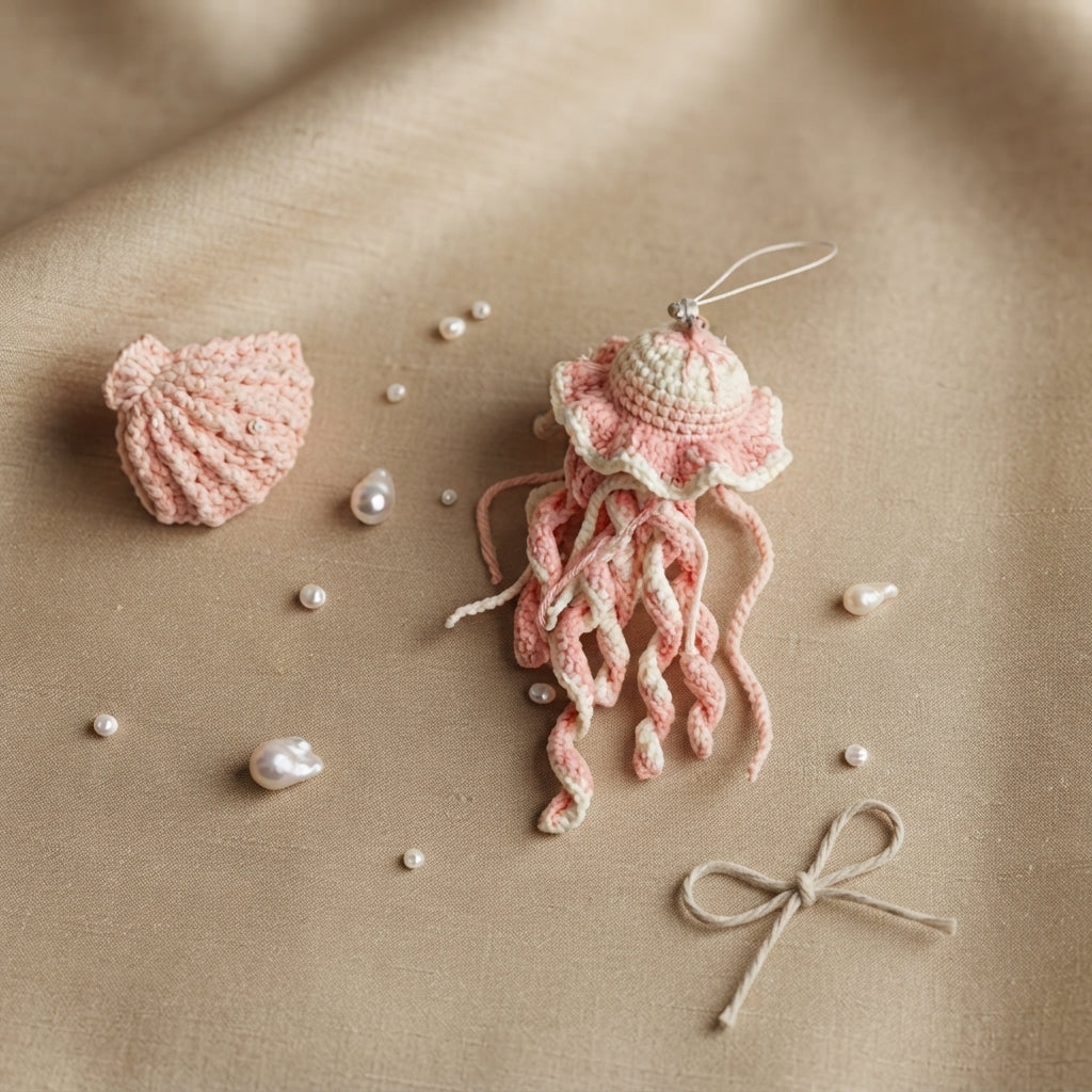 Whimsical Jellyfish Keychain | PDF Crochet Guide — Design 2