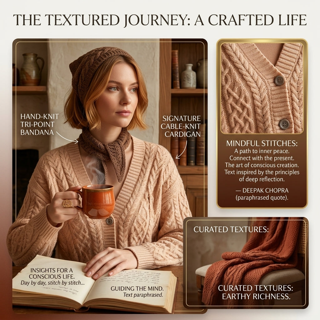 Small Knit Bandana Scarf | Beginner Knitting Pattern PDF