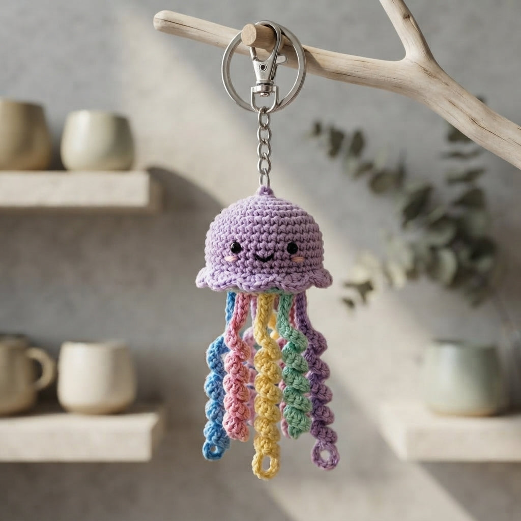 Playful Jellyfish Mini Charm | Amigurumi Pattern