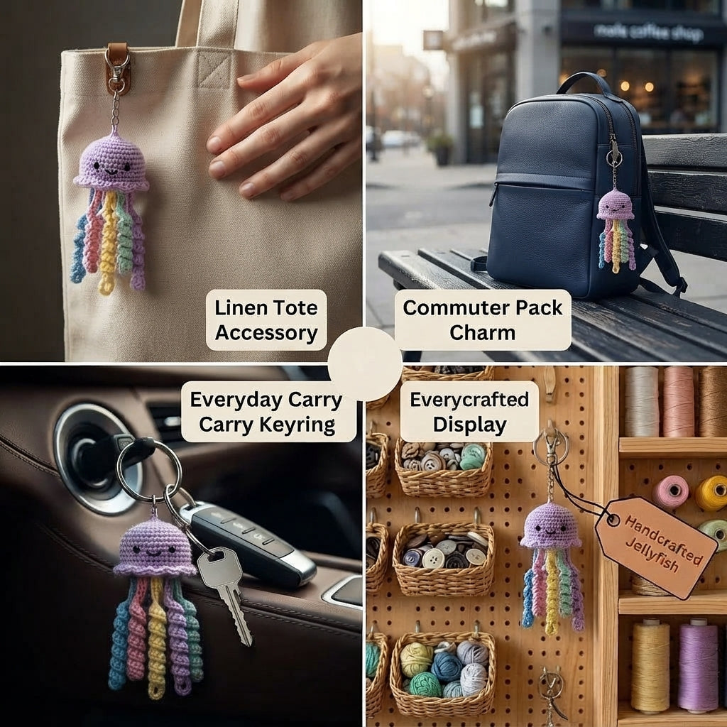 Playful Jellyfish Mini Charm | Amigurumi Pattern