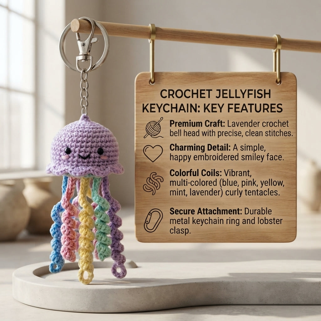 Playful Jellyfish Mini Charm | Amigurumi Pattern