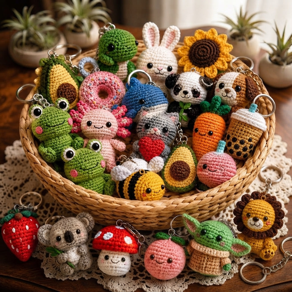 Mega 300 Crochet Keychain Patterns | PDF Bundle