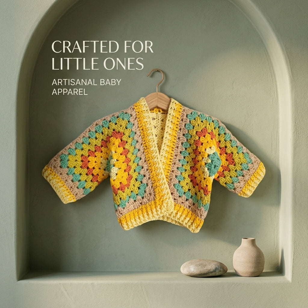 Granny Square Baby Cardigan Granny Square v2 | Crochet Pattern PDF