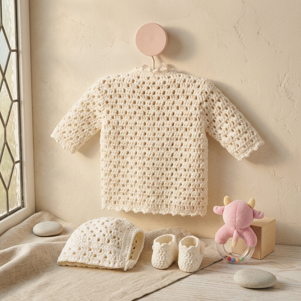 Set Newborn Hat Baby Booties | Crochet Pattern PDF