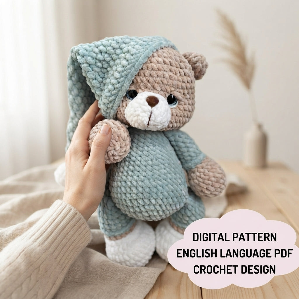 Cuddly Teddy Bear Buddy | Crochet Pattern PDF