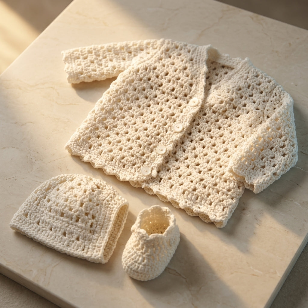 Set Newborn Hat Baby Booties | Crochet Pattern PDF