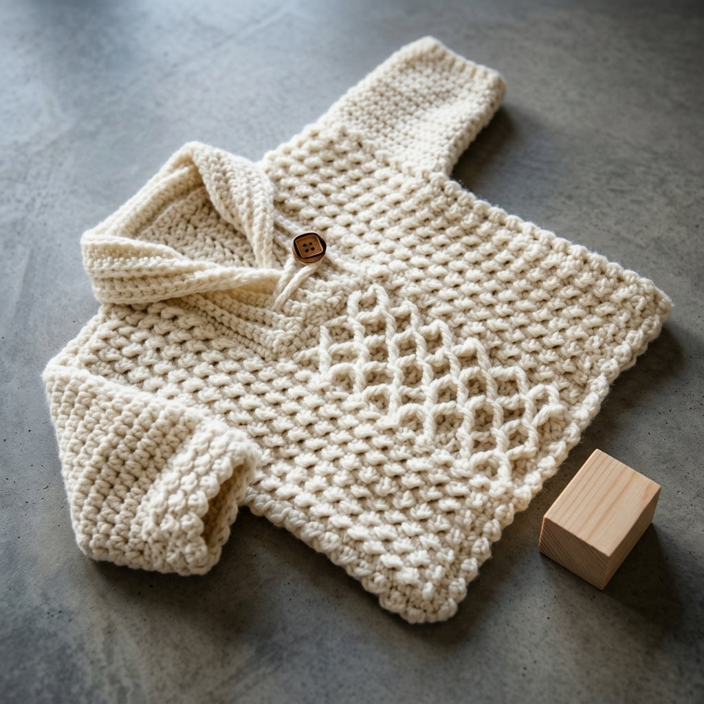 Textured Baby Sweater | Crochet Pattern PDF