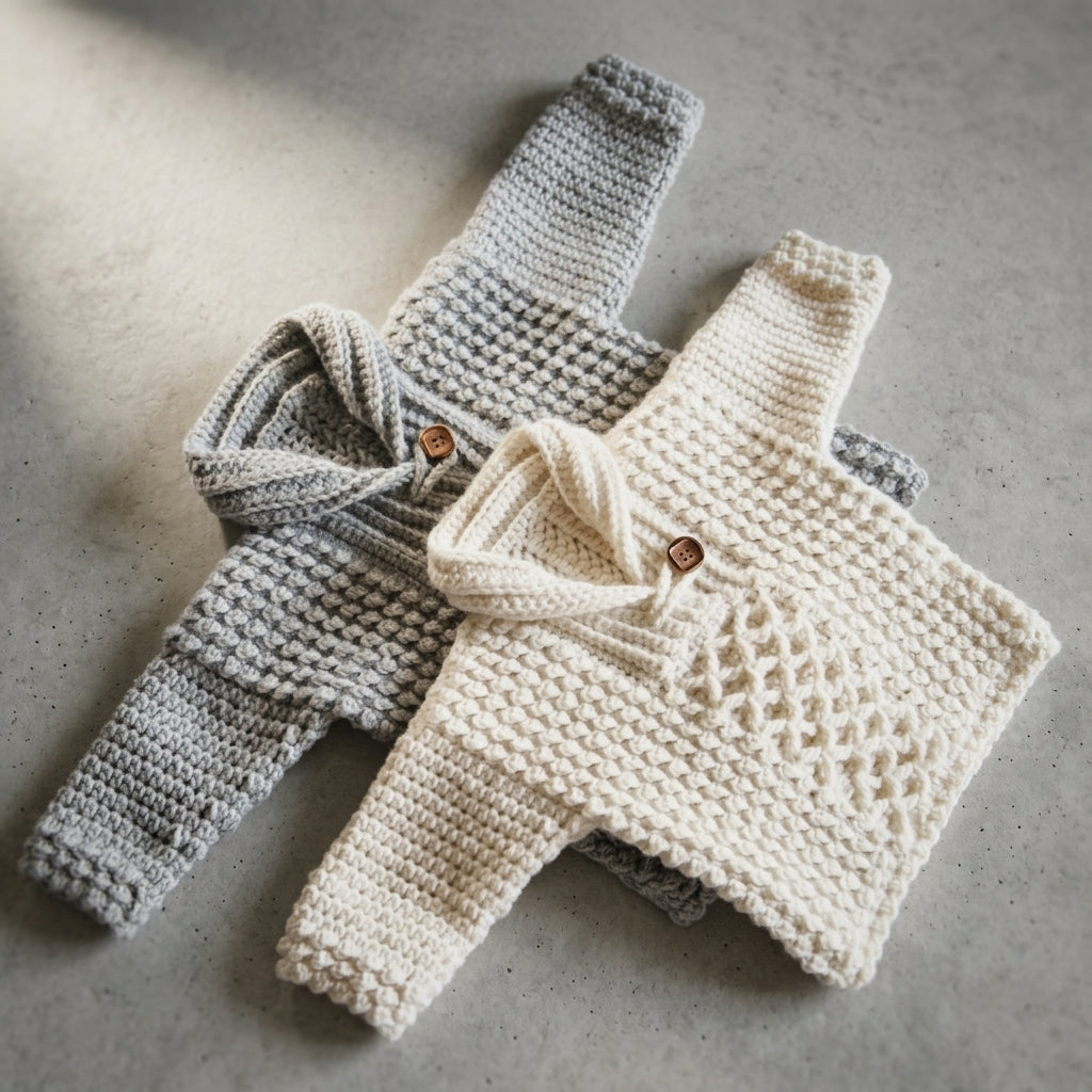 Textured Baby Sweater | Crochet Pattern PDF