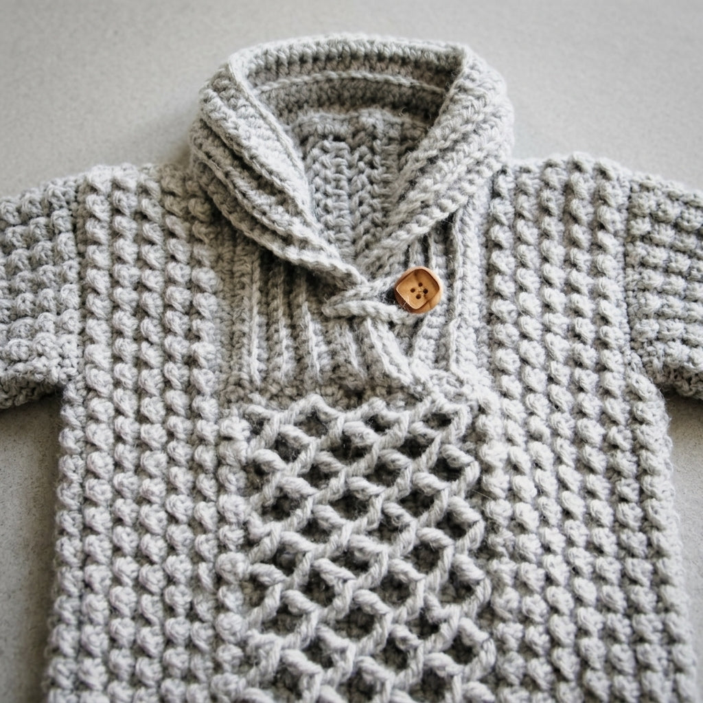 Textured Baby Sweater | Crochet Pattern PDF