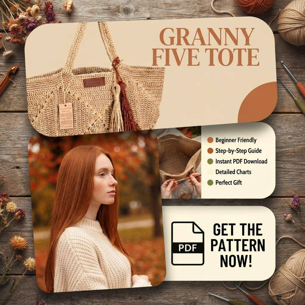 Granny Square Purse Tote | Crochet Pattern PDF