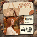 Granny Square Purse Tote | Crochet Pattern PDF