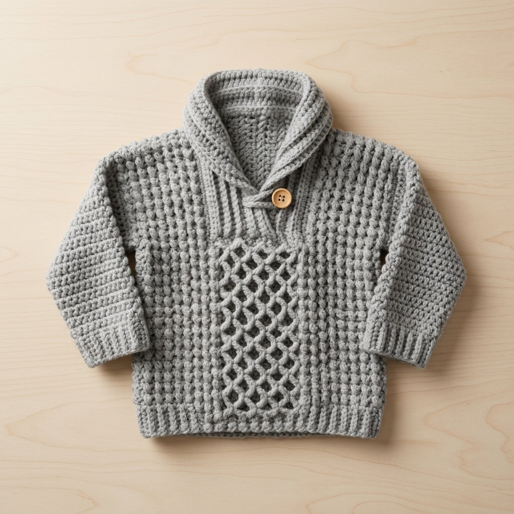 Textured Baby Sweater | Crochet Pattern PDF