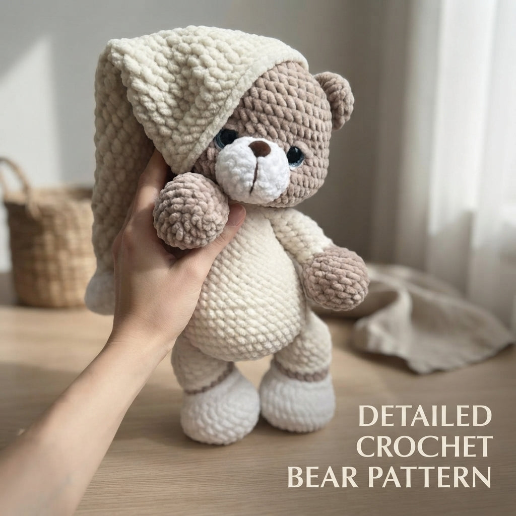 Cuddly Teddy Bear Buddy | Crochet Pattern PDF