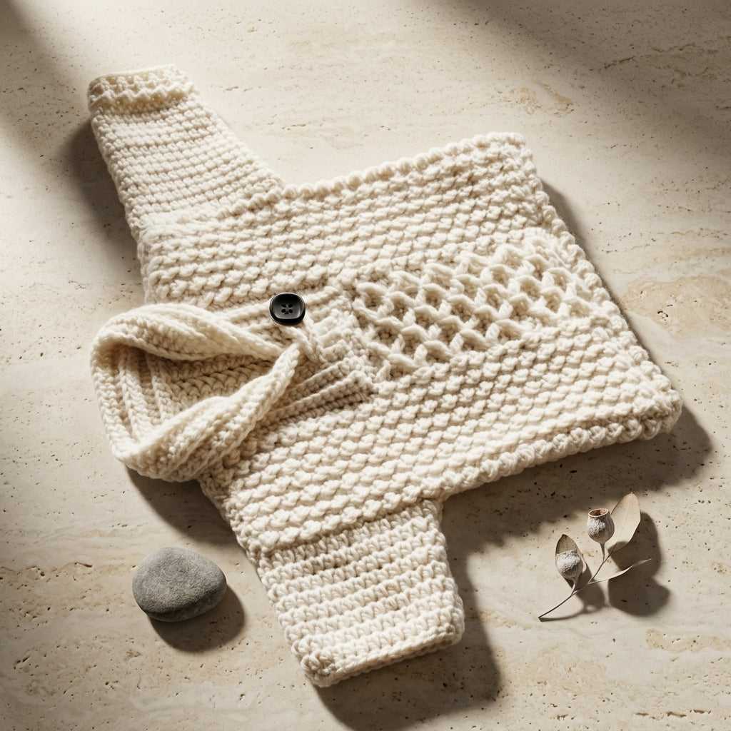 Textured Baby Sweater | Crochet Pattern PDF