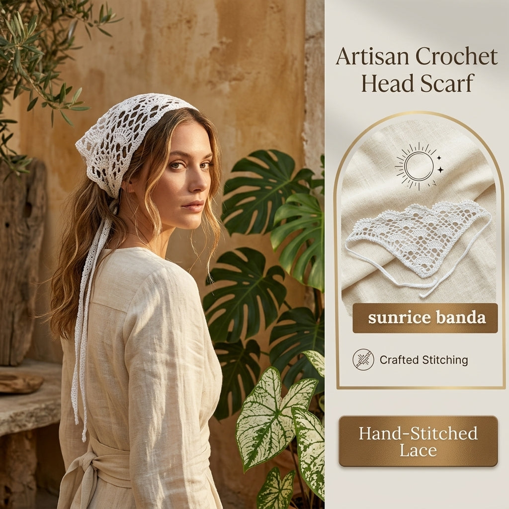 Sunrise Floral Headscarf | Beginner Crochet Pattern PDF