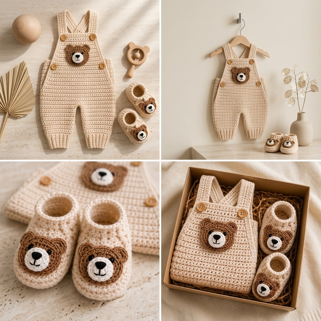 Bear Ears Baby Booties | Crochet Pattern PDF