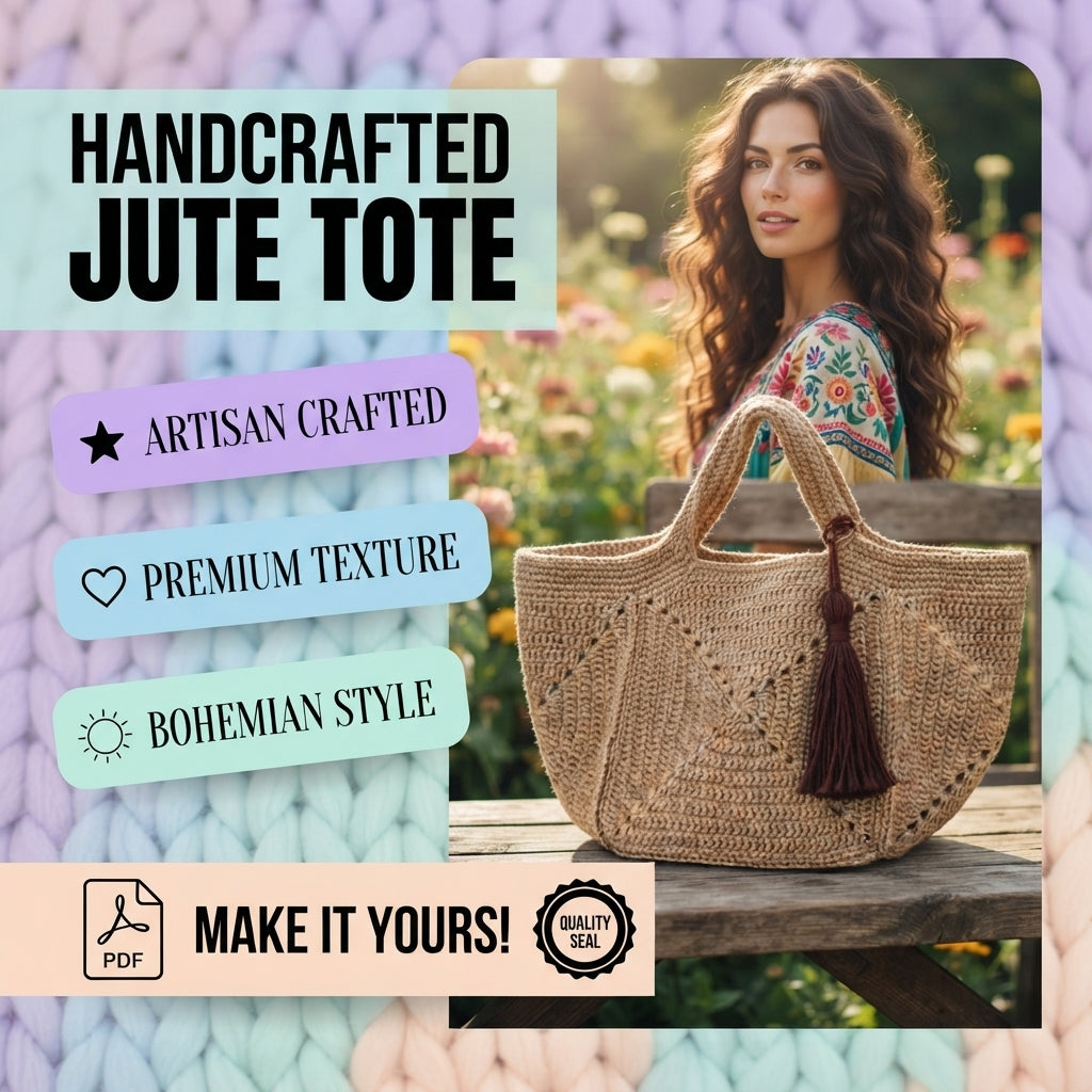 Granny Square Purse Tote | Crochet Pattern PDF
