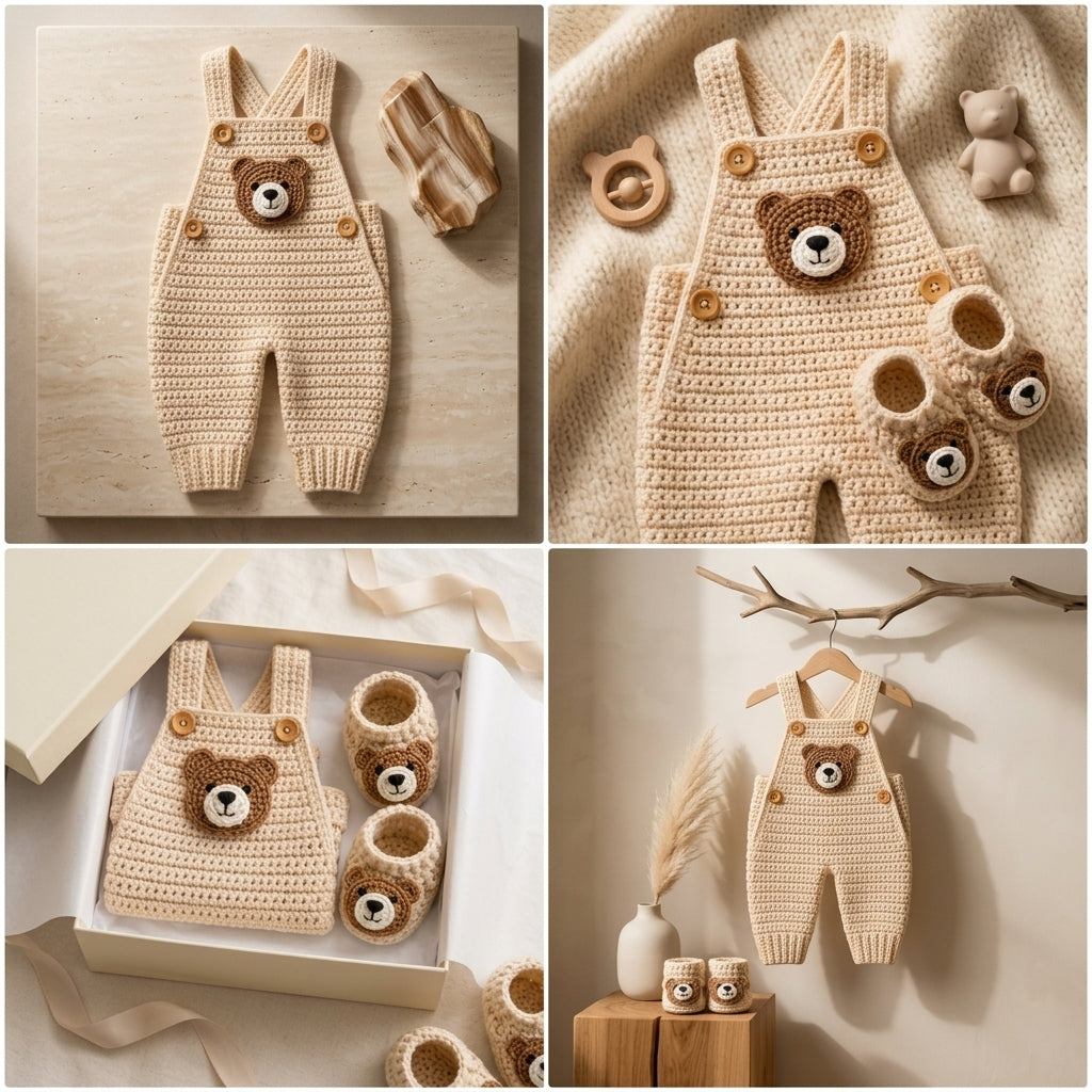 Bear Ears Baby Booties | Crochet Pattern PDF