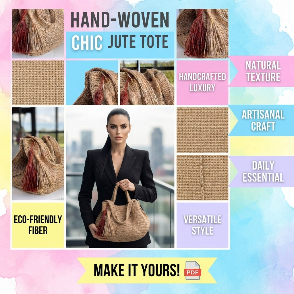 Granny Square Purse Tote | Crochet Pattern PDF