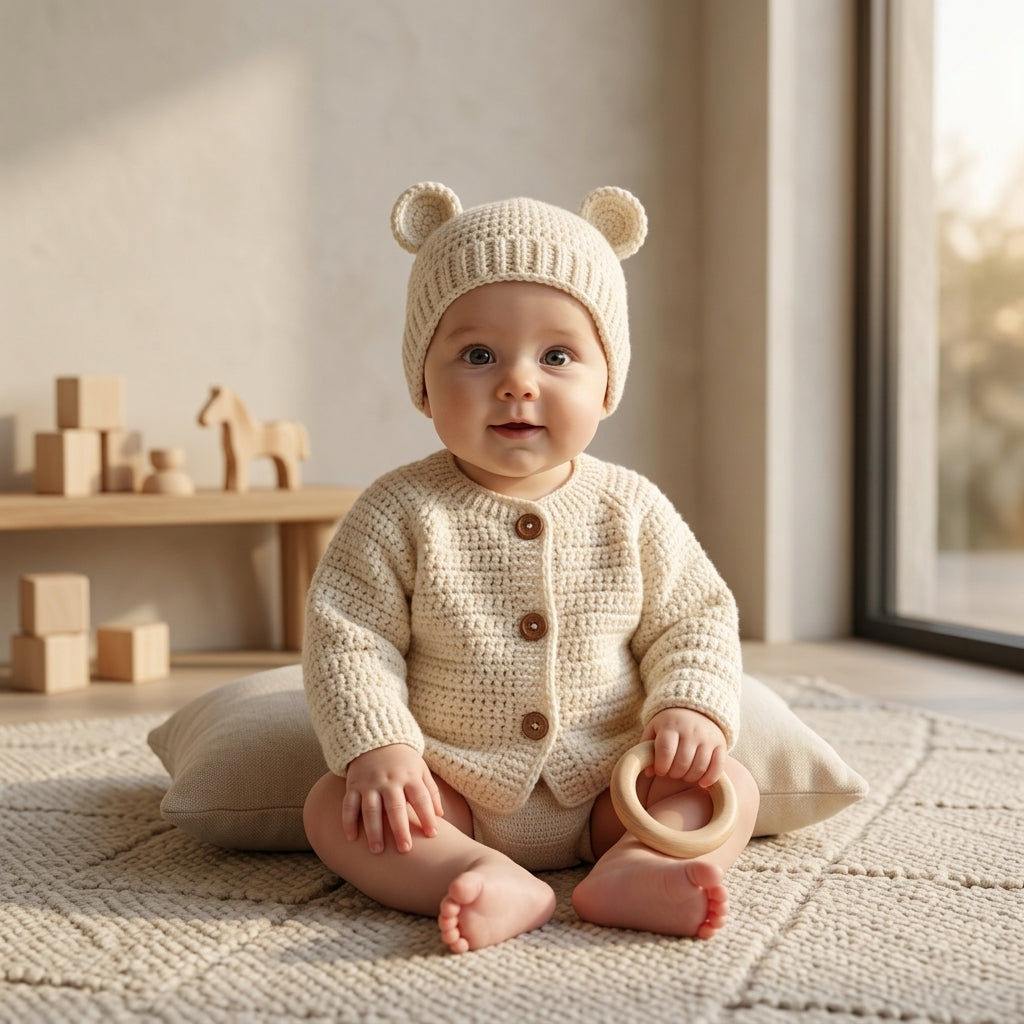 Bear Ears Baby Hoodie Bear Ears v2 | Crochet Pattern PDF